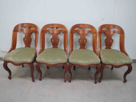 4869 - 4 x zidle biedermeier styl  1900  novy caloun   -  1 kus  1900 kc